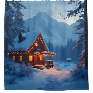 Rideau de douche pour cabine de vacances cosy Wint