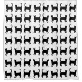 Rideau de douche pour chats noirs (Devant)