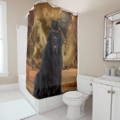 Rideau de douche pour chien Steampunk (En situation)