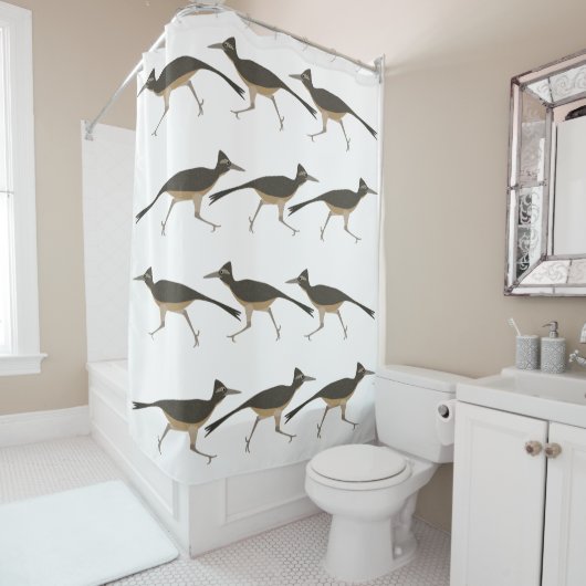 Rideau de douche pour coureur de route (En situation)