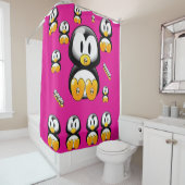 Rideau de douche pour enfants en pingouin (En situation)