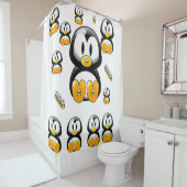 Rideau de douche pour enfants en pingouin (En situation)
