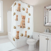 rideau de douche pour enfants kitten blanc (En situation)