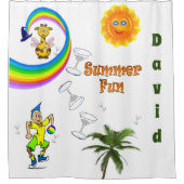 Rideau de douche pour enfants Sun Rainbow Giraffe (Devant)