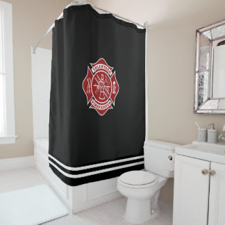 Rideau de douche pour pompier volontaire