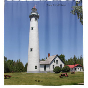Rideau de douche Presque Isle Lighthouse