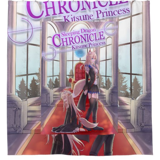 Rideau de douche princesse Kitsune (Devant)