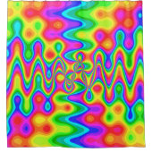 Rideau de douche psychédélique coloré (Devant)