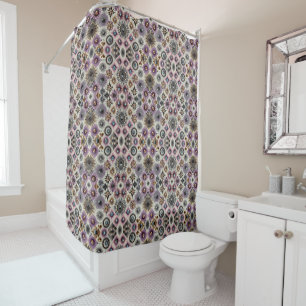 Rideau de douche Purple Diamonds Mid Century Moder