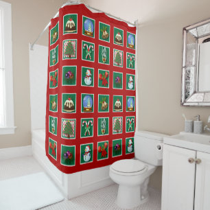 Rideau de douche "Quilt" de Noël