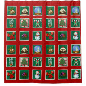 Rideau de douche "Quilt" de Noël (Devant)