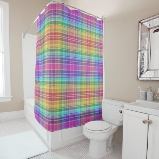 Rideau de douche - Rainbow Madras (En situation)