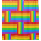 Rideau de douche Rainbow Pride Grid (Devant)