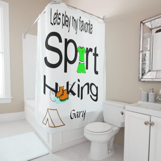 Rideau de douche Randonnée de sport (En situation)