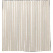 Rideau de douche rayé beige clair moderne (Devant)
