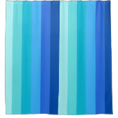 Rideau de douche rayé bleu moderne Ombre (Devant)