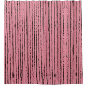 Rideau de douche rayé couleur saumon (Devant)