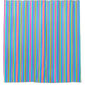 Rideau de douche rayé de style rétro (Devant)