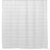 Rideau de douche rayé gris et blanc (Devant)