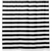 Rideau de douche rayé noir et blanc (Devant)