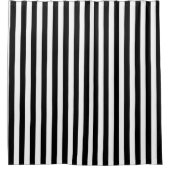Rideau de douche rayure noir et blanc (Devant)