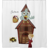 Rideau de douche Retour à l'école Bus enseignant (Devant)