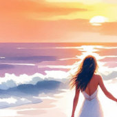 Rideau de douche Romance Côtier