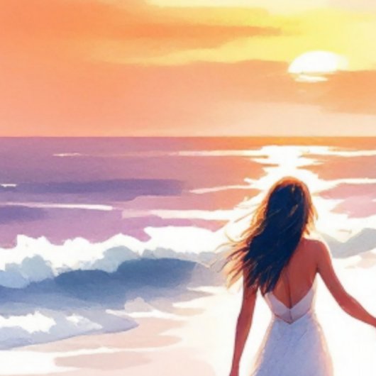 Rideau de douche Romance Côtier