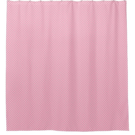Rideau de douche rose avec petits blancs (Devant)