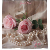 Rideau de douche Rose en soie (Devant)