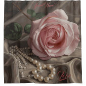 Rideau de douche Rose en soie (Devant)
