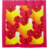 Rideau de douche rose et jaune (Devant)