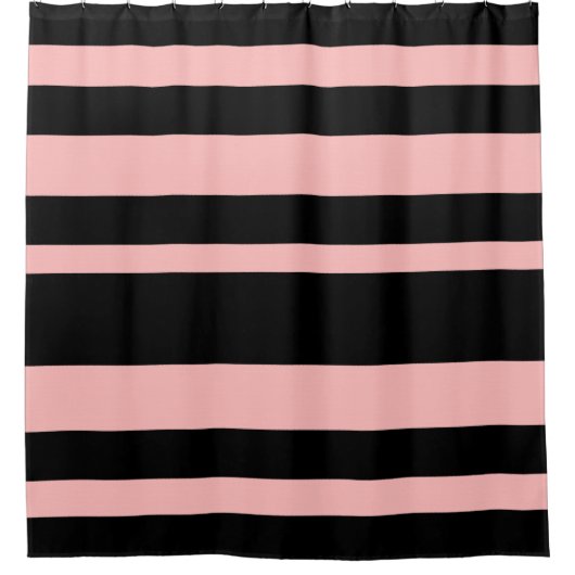 Rideau de douche rose et noir (Devant)