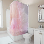 Rideau de douche rose floral (En situation)