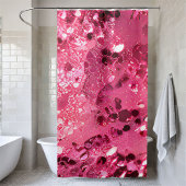 Rideau de douche rose luxuriant