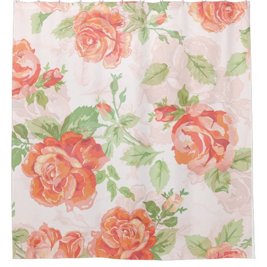 rideau de douche rose orange (Devant)