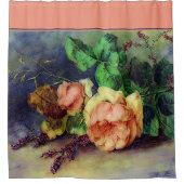 rideau de douche rose vintage (Devant)