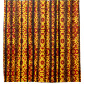 Rideau de douche rouge et jaune élégant (Devant)