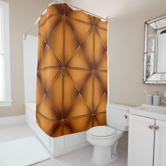 Rideau de douche rustique cabine (En situation)