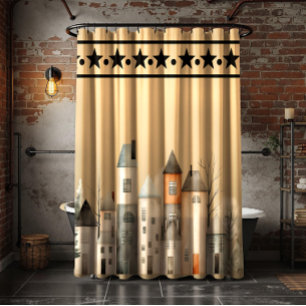 Rideau de douche Rustique Village – Cottage Campag