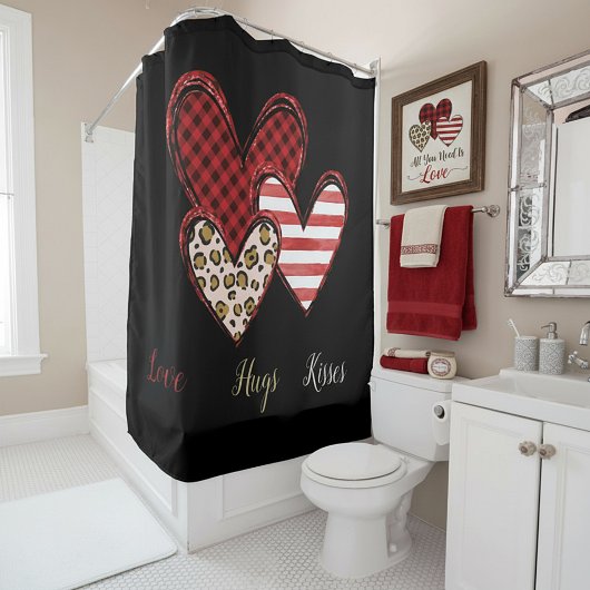 Rideau de douche Saint-Valentin sauvage