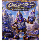 Rideau de douche salle de bain chums cola myrtille (Devant)