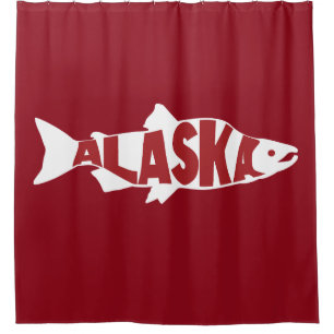 Rideau de douche Saumon de l'Alaska