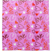 Rideau de douche Scribbled Love (Devant)