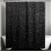 Rideau de douche Séquin Noir Étincelant