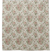 Rideau de douche Shabby Chic Fleurs pastel doux (Devant)