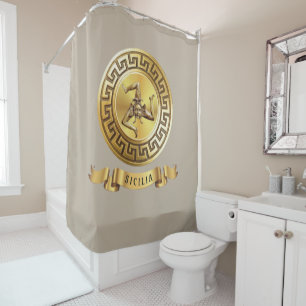 Rideau de douche Sicile (avec symbole Trinacrie)