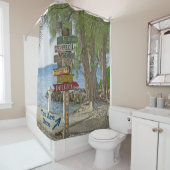 RIDEAU DE DOUCHE / SIGNES DE PAYS DU MONDE EN BOIS (En situation)