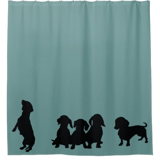 Rideau de douche Silhouette Dachshund (Devant)