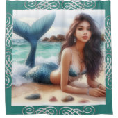 Rideau de douche sirène fille (Devant)